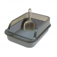 Туалет для кошек с лопаткой Taotaopets 221120 40*28*16 cm Gray