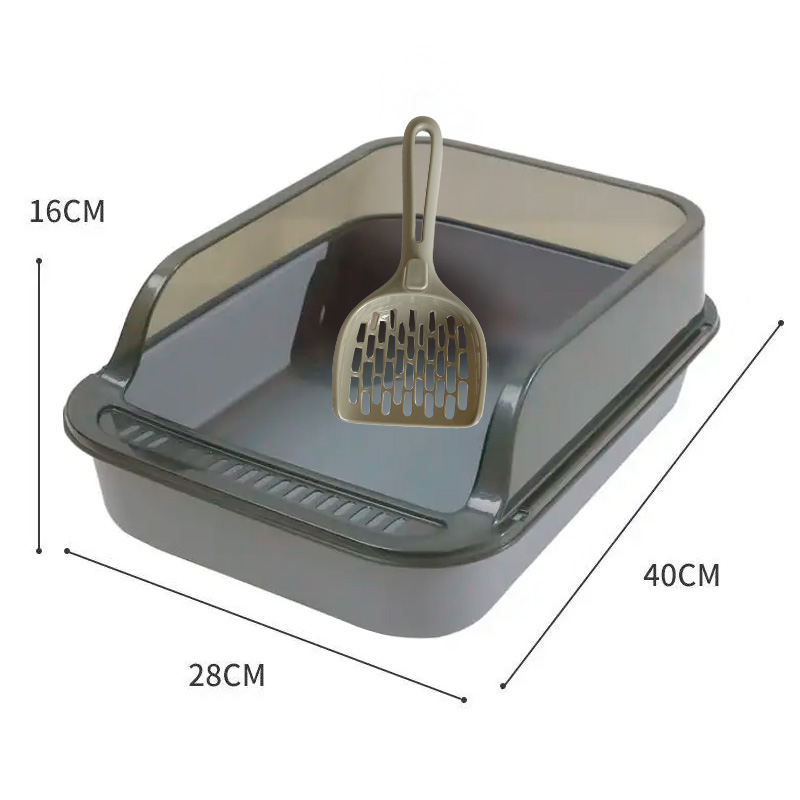 Туалет для кошек с лопаткой Taotaopets 221120 40*28*16 cm Gray