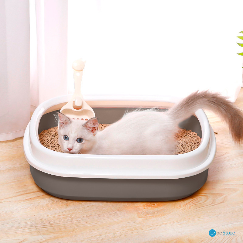 Туалет лоток для кошек с лопаткой Taotaopets 225501 46*38*13 см Coffee