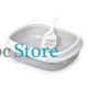 Туалет лоток для кошек с лопаткой Taotaopets 225501 46*38*13 см Gray