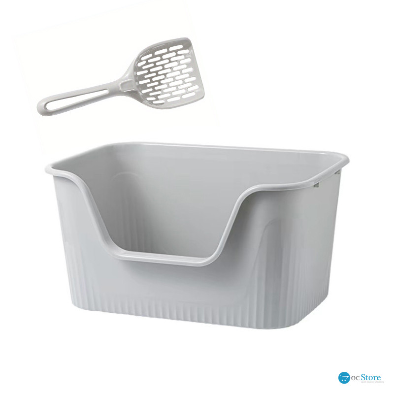 Туалет лоток для кошек с лопаткой Taotaopets 262207 Gray