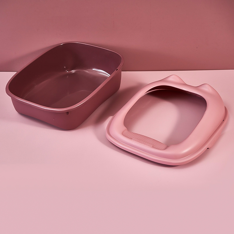 Туалет для кошек с лопаткой Taotaopets 268802 лоток для котов 40*30*18,5 cm Pink