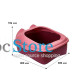 Туалет для кошек с лопаткой Taotaopets 268802 лоток для котов 40*30*18,5 cm Pink