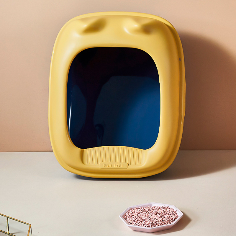 Туалет для кошек с лопаткой Taotaopets 268802 лоток для котов 40*30*18,5 cm Yellow