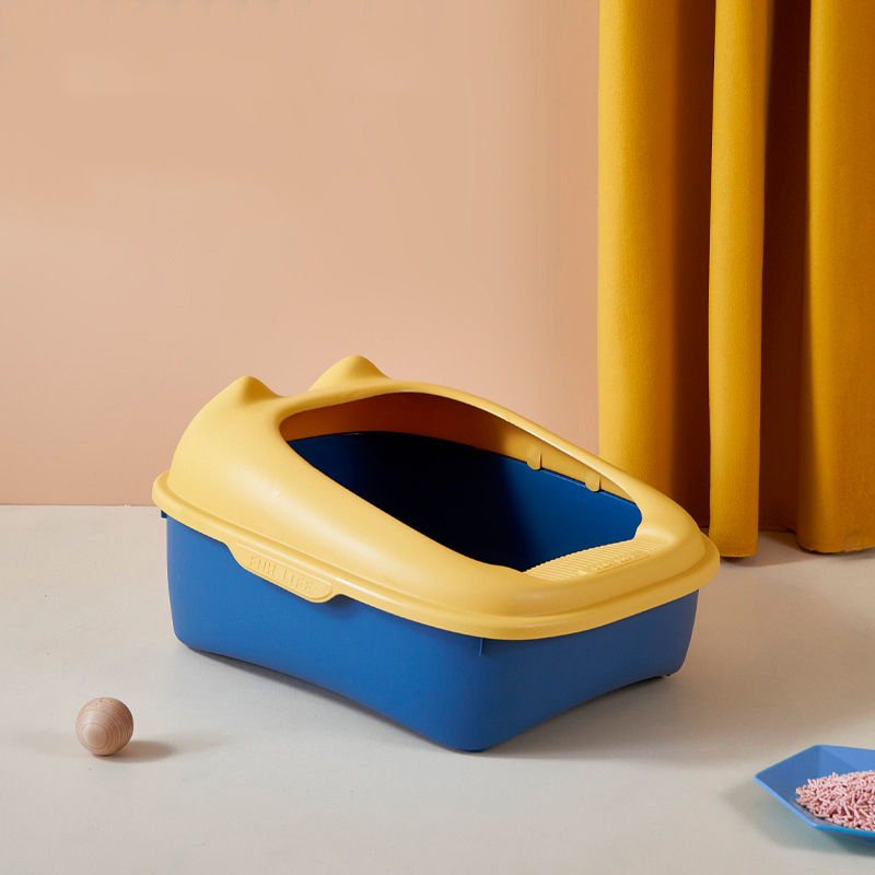 Туалет для кошек с лопаткой Taotaopets 268802 лоток для котов 40*30*18,5 cm Yellow