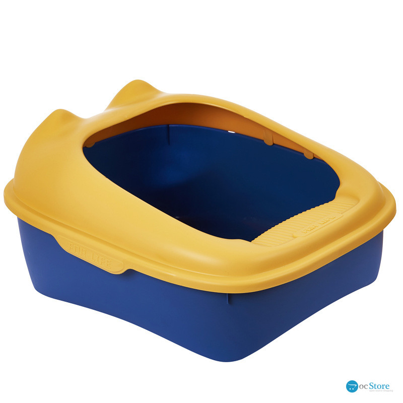 Туалет для кошек с лопаткой Taotaopets 268802 лоток для котов 40*30*18,5 cm Yellow