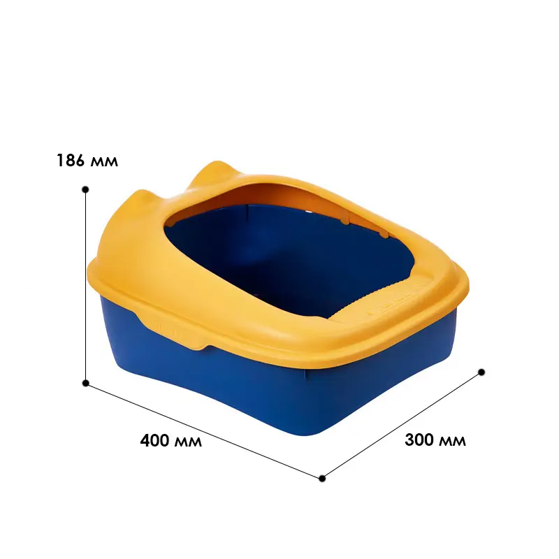 Туалет для кошек с лопаткой Taotaopets 268802 лоток для котов 40*30*18,5 cm Yellow