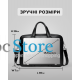 Чоловіча шкіряна класична сумка для ноутбука та документів 40x30x8, вмісткий портфель для паперів KL-63834, чорний