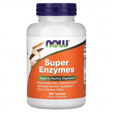 Ферменти для травлення, Super Enzymes, Now Foods, 180 таблеток