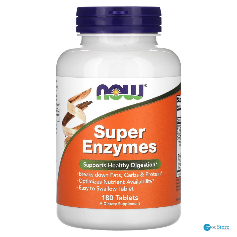Ферменти для травлення, Super Enzymes, Now Foods, 180 таблеток