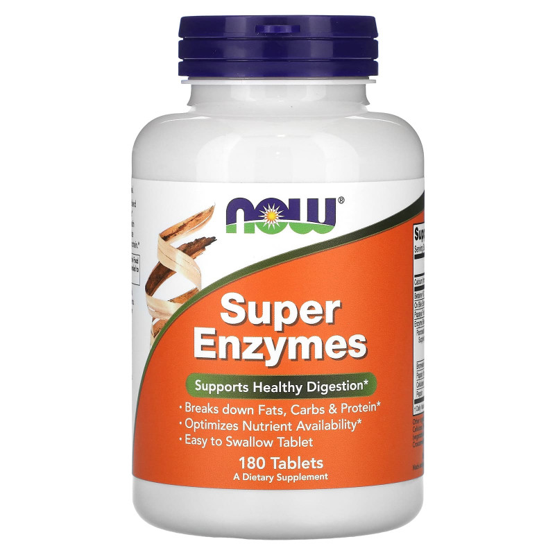 Ферменти для травлення, Super Enzymes, Now Foods, 180 таблеток