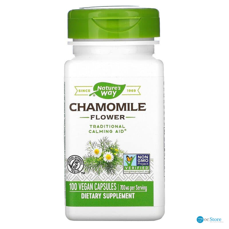 Ромашка (квіти), Chamomile Flower, Nature's Way, 700 мг, 100 веганських капсул (350 мг у капсулі)