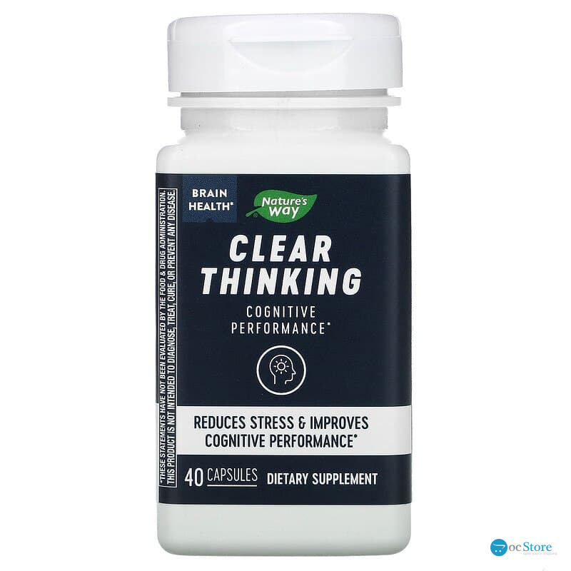 Здоров'я мозку, Clear Thinking, Nature's Way, ясність мислення, 40 капсул