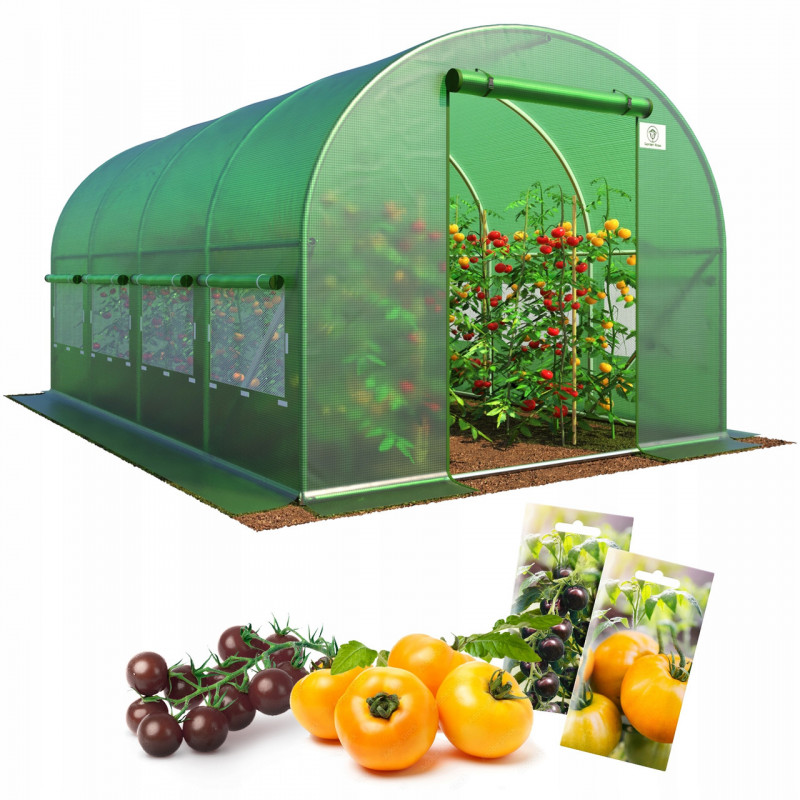 Садова теплиця 10 м² (4 x 2,5 х 2 м) Зелена (Польща)