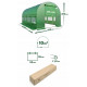 Садова теплиця 10 м² (4 x 2,5 х 2 м) Зелена (Польща)