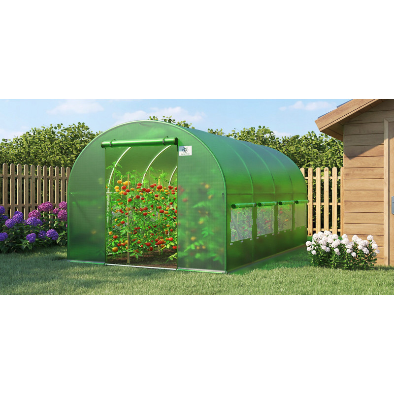 Садова теплиця 10 м² (4 x 2,5 х 2 м) Зелена (Польща)