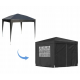 Садовий павільйон / торговий намет / альтанка Gordon (3×3х2,5 м) 4 стіни, з вікнами та захистом UV 50+ (Графітовий)