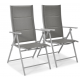 Складний садовий стілець MODENA eDomator алюмінієвий з регулюванням спинки, Срібний (Польща)