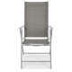 Складний садовий стілець MODENA eDomator алюмінієвий з регулюванням спинки, Срібний (Польща)