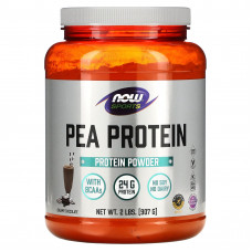 Гороховий протеїн, Pea Protein, Now Foods, Sports, порошок, вершковий шоколад, 907 г