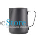 Питчер молочник для кофе Ecocoffeetools LH3560B с тефлоновым покрытием для взбивания молока с длинным носиком Black 350 мл