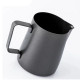 Питчер молочник для кофе Ecocoffeetools LH3560B с тефлоновым покрытием для взбивания молока с длинным носиком Black 350 мл