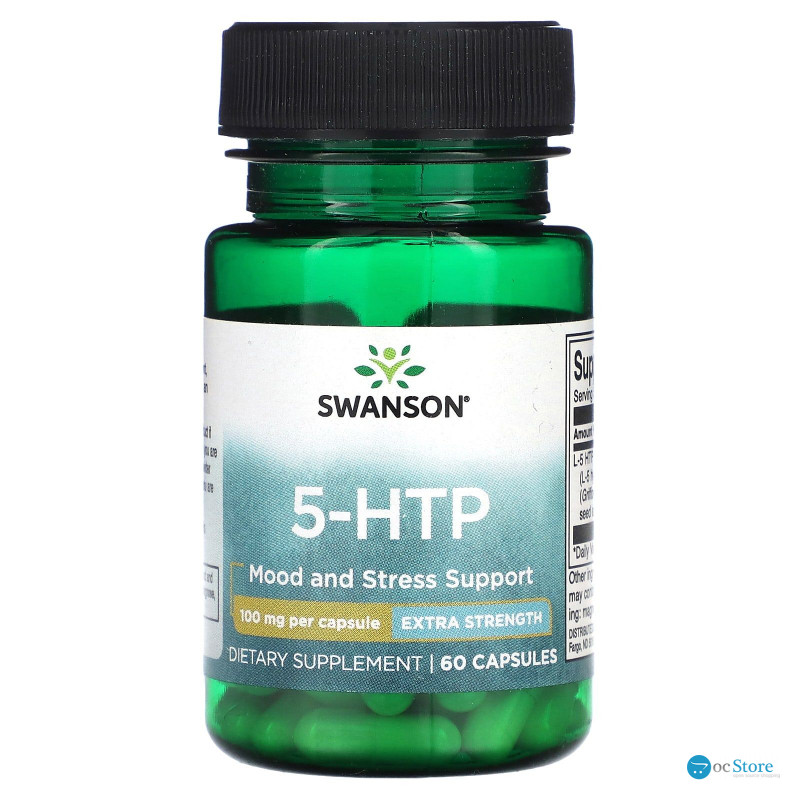 5-НТР екстра сила, 5-HTP, Swanson, 100 мг, 60 капсул