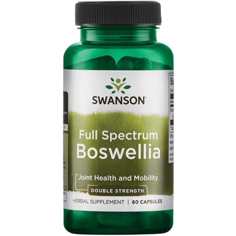 Босвеллія, Full Spectrum Boswellia, Swanson, подвійна сила, 60 капсул (800 мг на капсулу)