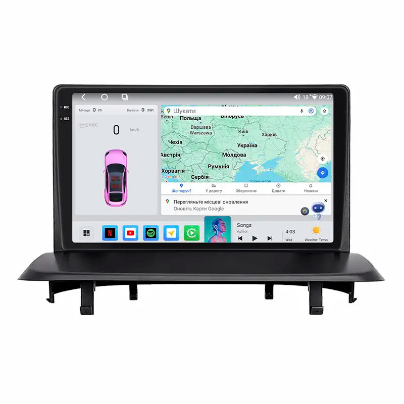 Штатная магнитола Lesko для Peugeot 5008 I ver. 2 2009-2016 экран 9" 4/64 QLED CarPlay 4G Wi-Fi GPS 360 Prime