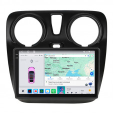 Штатная магнитола Lesko для Renault Sandero II ver 3 2013-2018 экран 9" 4/64 QLED CarPlay 4G Wi-Fi GPS 360 Prime