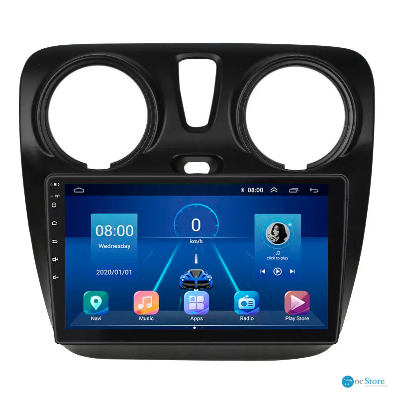 Штатная магнитола Lesko для Renault Sandero II ver 3 2013-2018 экран 9" 2/32Gb 4G Wi-Fi GPS Top