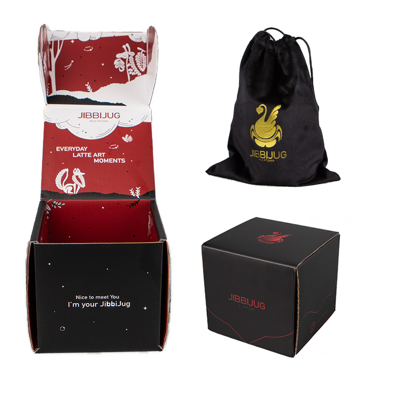 Питчер для молока JibbiJug молочник для вспенивания нержавеющая сталь градиент 400 мл Black Typhon