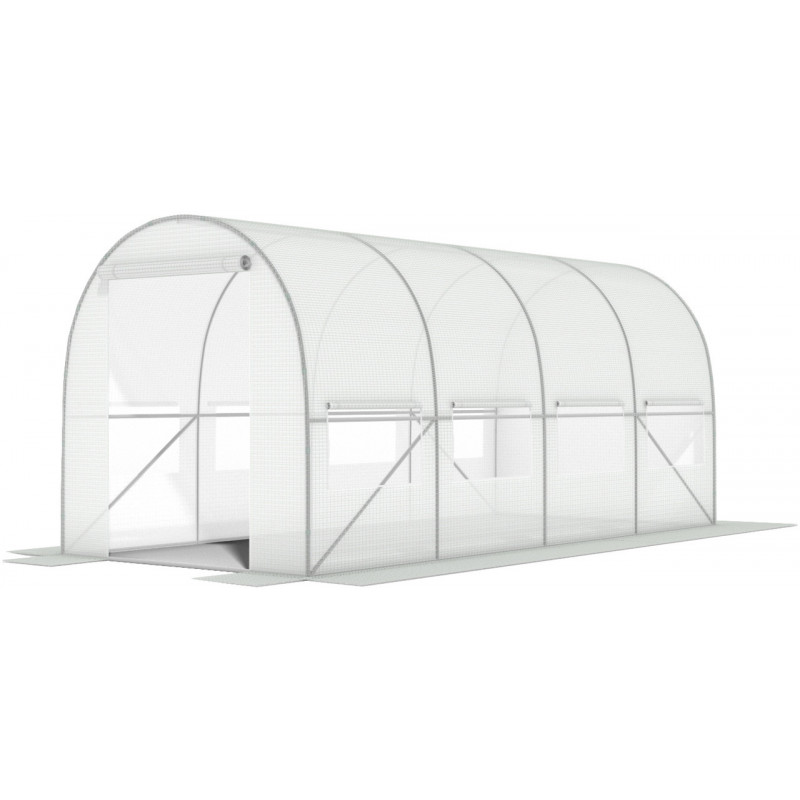 Плівка для теплиці 10 м² армована, щільність 140 г/м², з UV-4 фільтром, Біла (Польща)