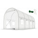 Садова теплиця 10 м² (4 х 2,5 х 2 м) з армованою плівкою UV-4, з вікнами, Біла (Польща)