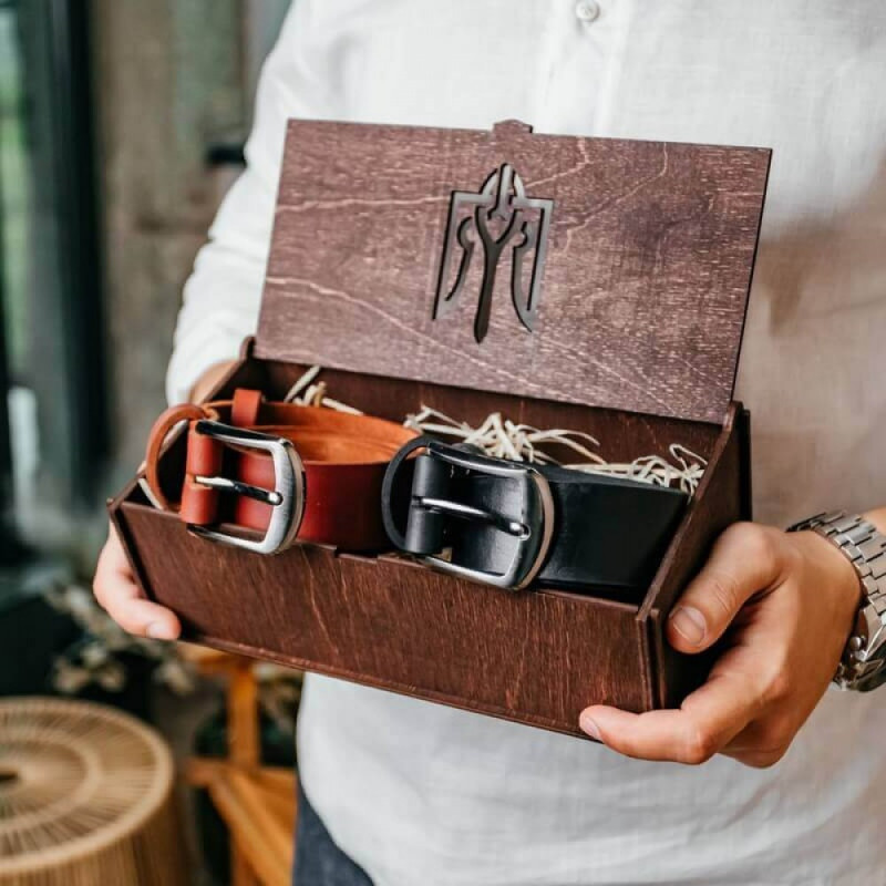 Подарунковий набір із двох чоловічих ременів Florida