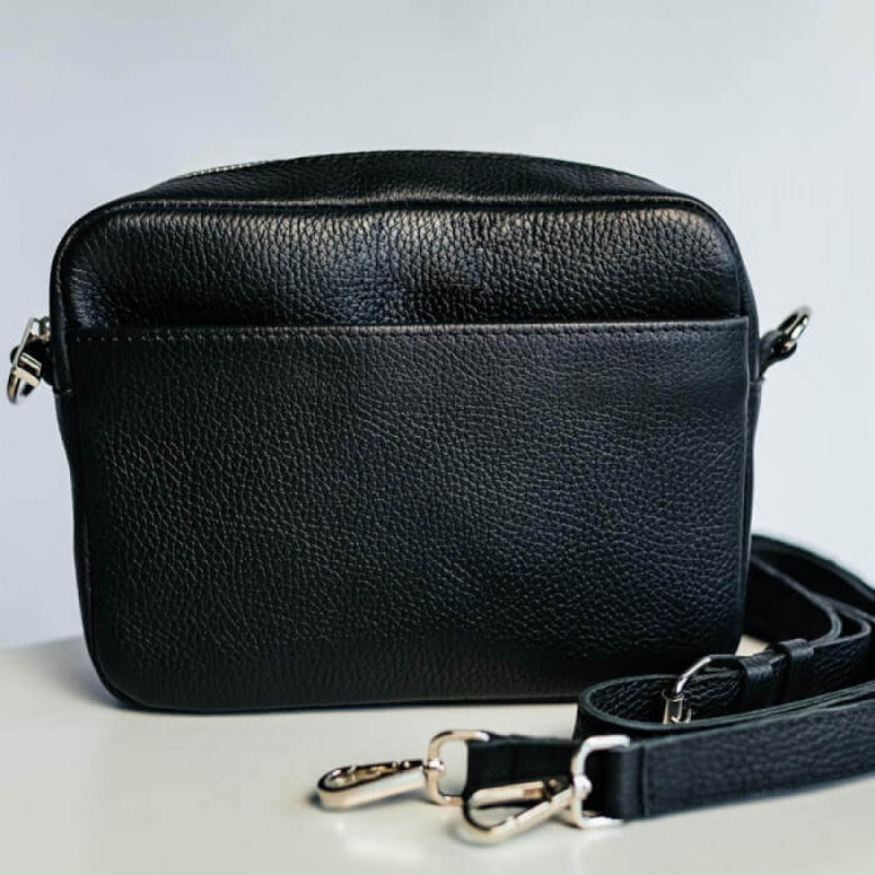 Жіночий набір ЦЕ ВСЕ ТОБІ з сумки Джорджія, гаманця Біфолд та ключниці в чорному кольорі