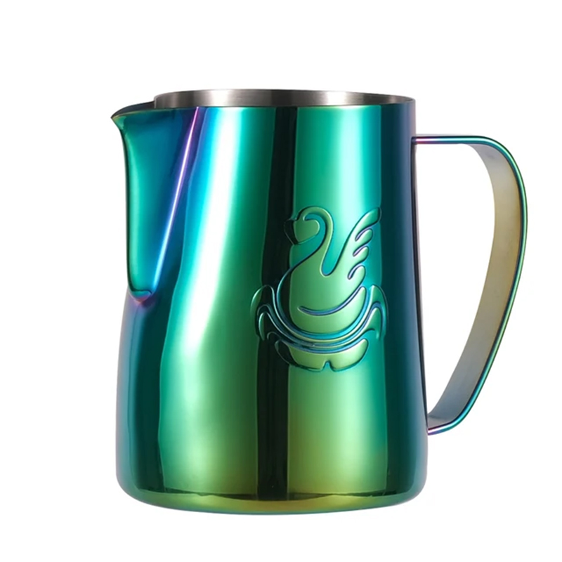 Питчер для молока JibbiJug молочник для вспенивания молока нержавеющая сталь градиент 600 мл Green