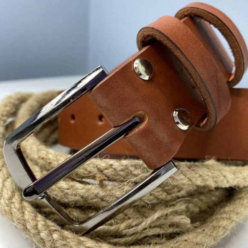 Чоловічий ремінь Florida коричневий тризуб