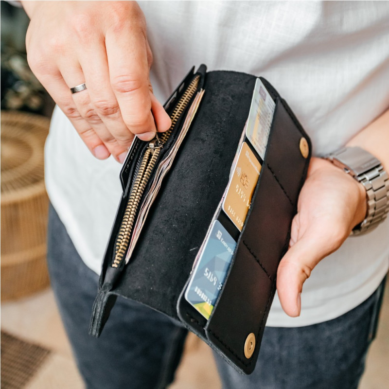 Чоловічий клатч Лонгер чорний