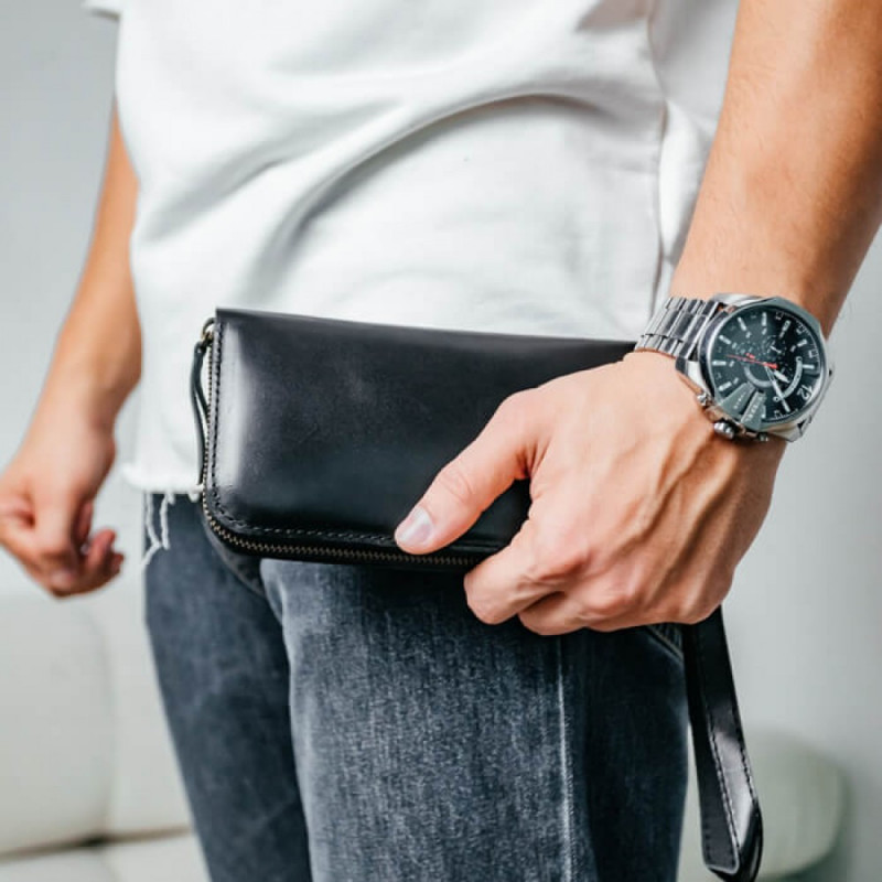 Чоловічий клатч гладкий