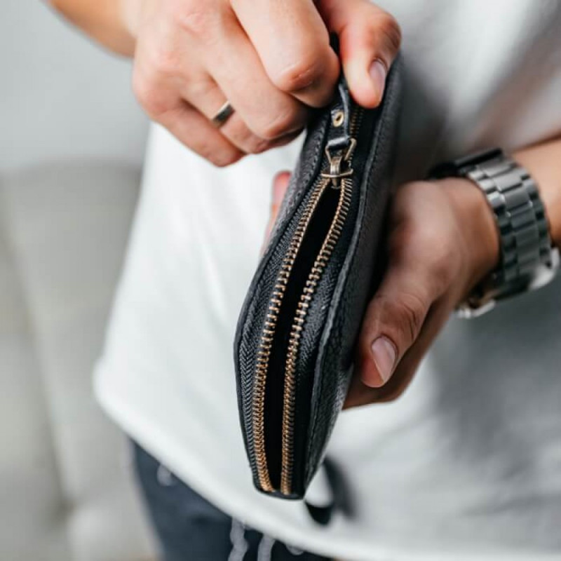 Чоловічий клатч зернистий