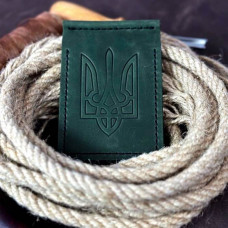 Затискач для грошей зелений Тризуб