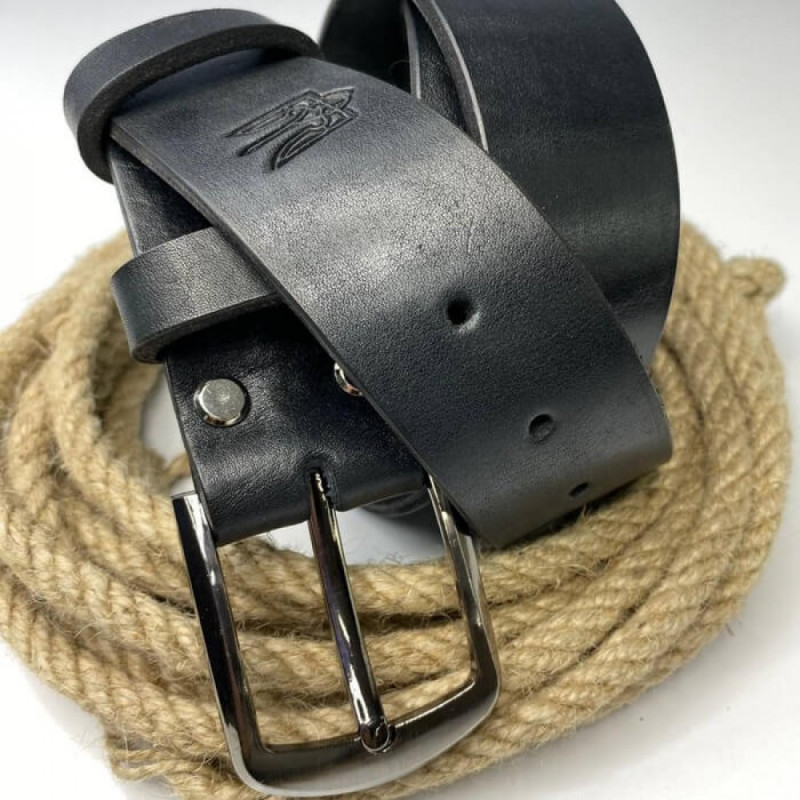 Чоловічий ремінь Florida чорний тризуб