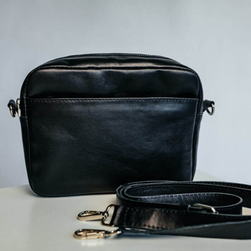 Жіноча сумка Джорджія гладка чорна