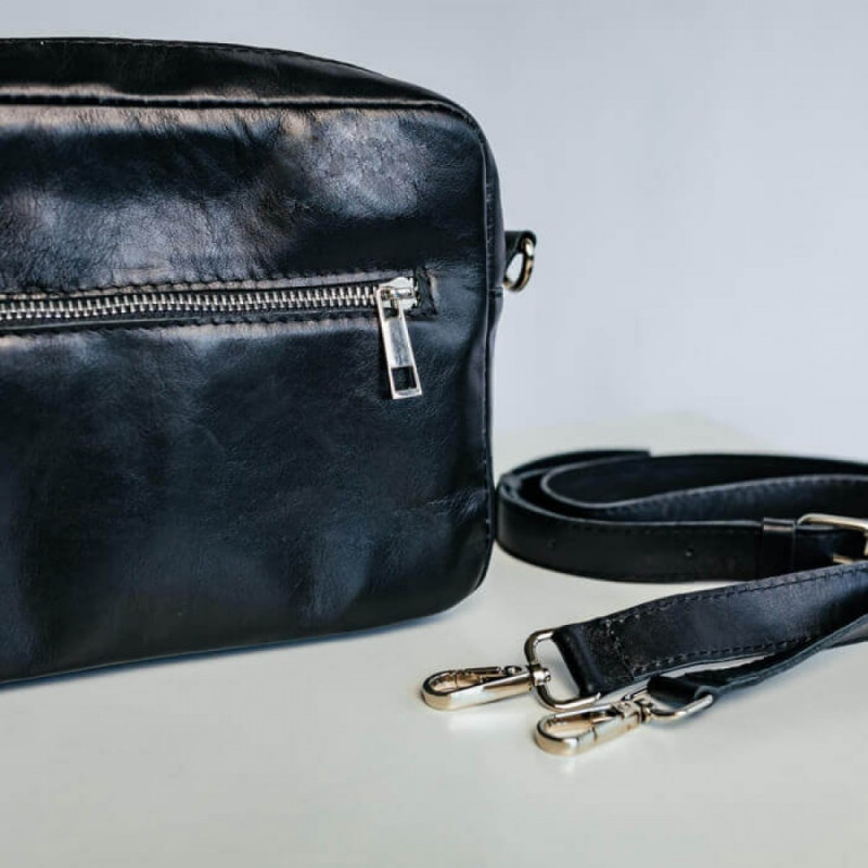 Жіноча сумка Джорджія гладка чорна