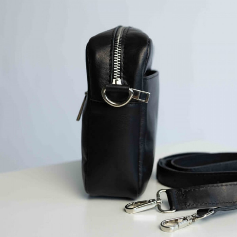 Жіноча сумка Джорджія гладка чорна