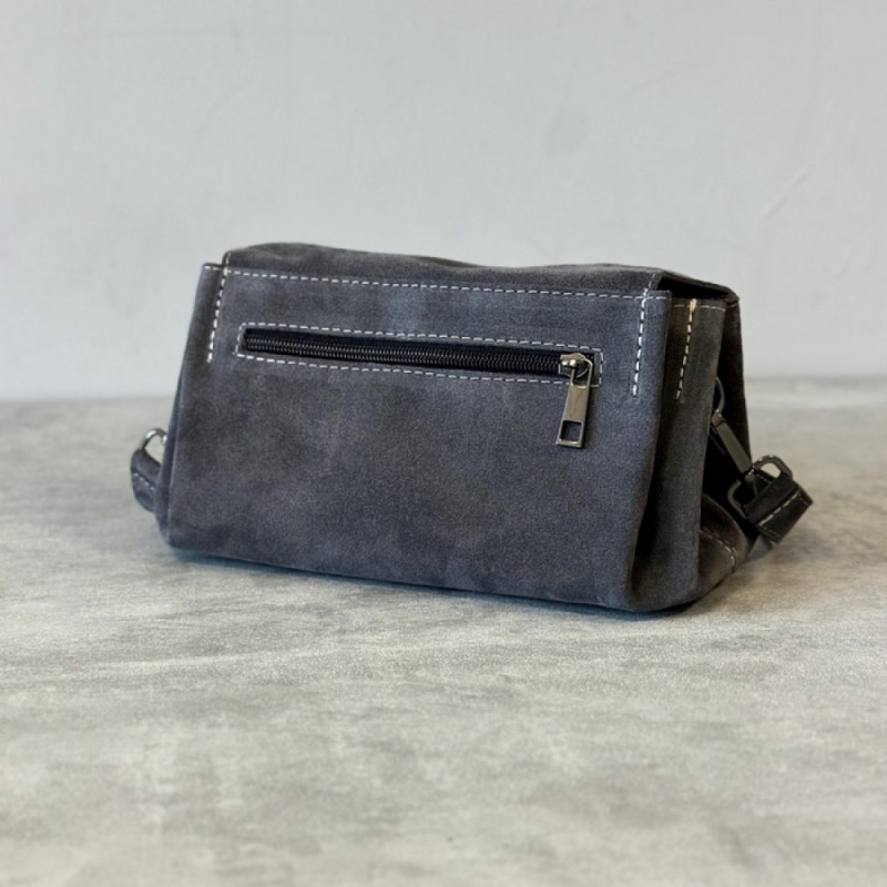 Жіноча сумка замшева Невада графіт