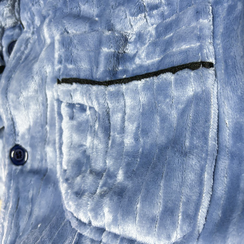 Комплект мужской пижамы CK-215 Light Blue рубашка с длинным рукавом и штанами теплая 3XL