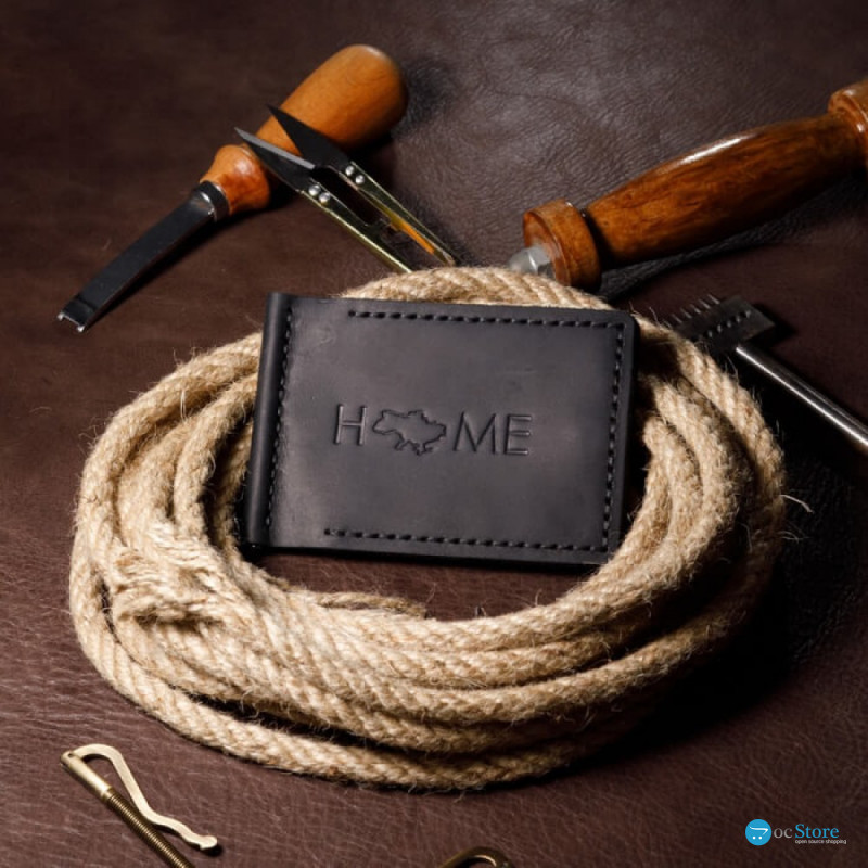 Затискач для грошей чорний Home