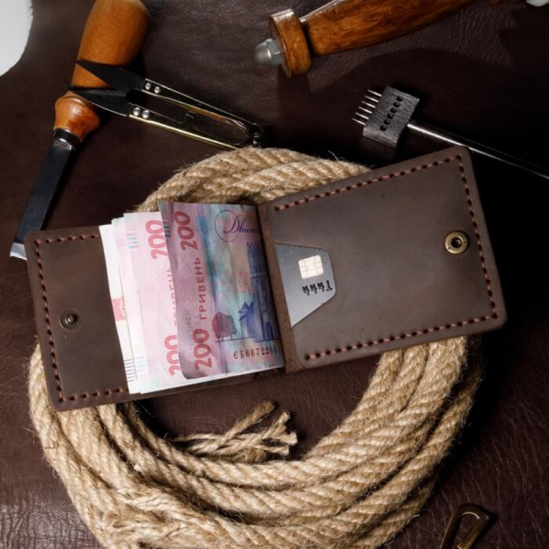 Затискач для грошей коричневий Молот